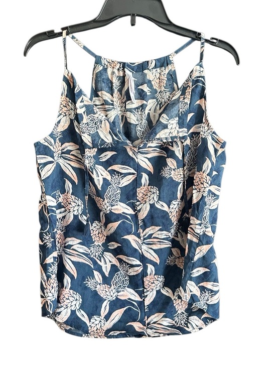 Gilligan & O'Malley Tops - Gilligan & O'Malley Navy and Cream Floral Spaghetti Strap Cami. Size Medium